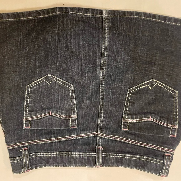 Denim Skort With Pink Stitching Girls Size 16 - Picture 7 of 7